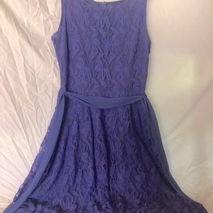 Cute Sheer overlay floral dress. Size 10 knee length on me I’m 4’11” tall.